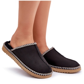 Inblu Zapatillas de estar por casa mujer con bordado, negro. 6