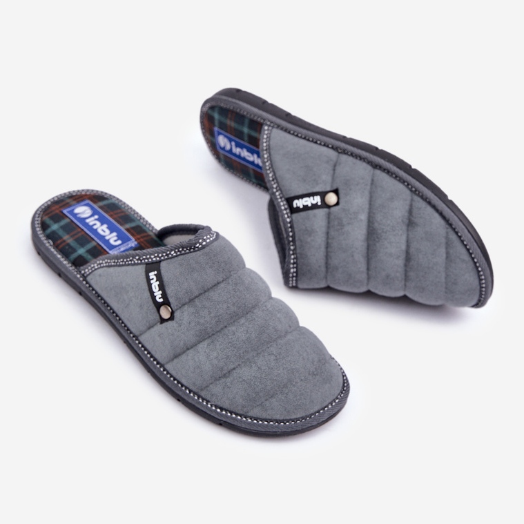 Inblu Zapatos de Estar por casa Cómodos Hombre Gris 2