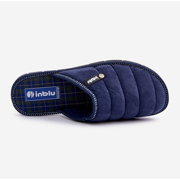 Inblu Zapatillas de estar por casa cómodas para hombre, azul marino 2