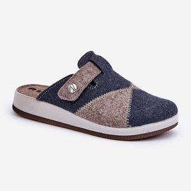 Inblu Pantuflas Preventivas Mujer, Gris y Azul Marino 4