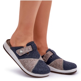 Inblu Pantuflas Preventivas Mujer, Gris y Azul Marino 5