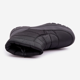 Botas de nieve para hombre con cremallera, forradas con pelo, negro 2