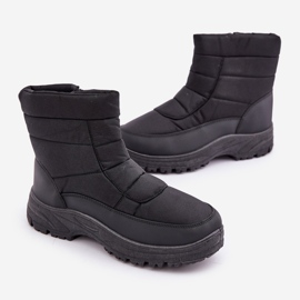 Botas de nieve para hombre con cremallera, forradas con pelo, negro 6