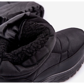 Botas de nieve para hombre con cremallera, forradas con pelo, negro 5