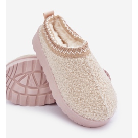 Botas de nieve para niños con pelo, tipo borreguito, beige claro 3