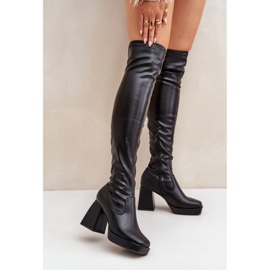 Botas ajustadas por encima de la rodilla, negras negro 2 Botas ajustadas por encima de la rodilla, negras negro 2