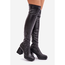 Botas ajustadas por encima de la rodilla, negras negro 1