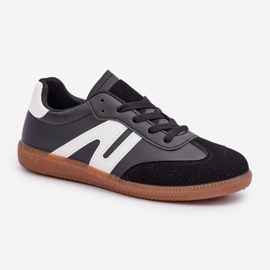 Zapatillas bajas de mujer confeccionadas en piel ecológica negro Navidemi 4