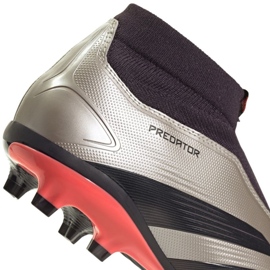 Botas de fútbol adidas Predator League Ll Fg IF6331 plata 7
