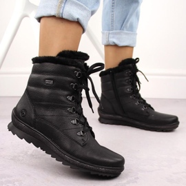 Rieker Botas aislantes de piel Remonte W RKR629B negro 6