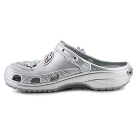 Chanclas Crocs Scharf Classic Clog 209487-040 plata 6