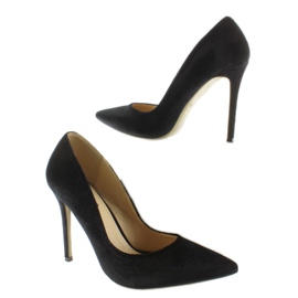 Increíbles tacones de terciopelo terciopelo negro 3