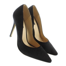 Increíbles tacones de terciopelo terciopelo negro 6