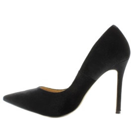 Increíbles tacones de terciopelo terciopelo negro 1