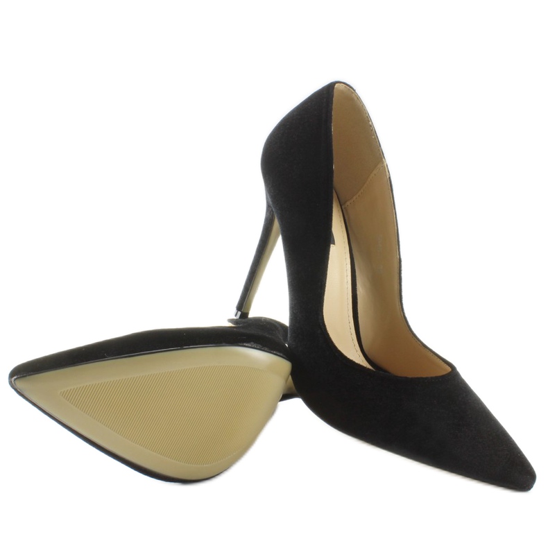 Increíbles tacones de terciopelo terciopelo negro 2
