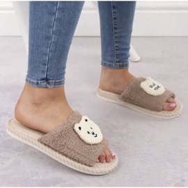 Zapatillas de estar por casa con decoración Unisoft 6646 beige 5