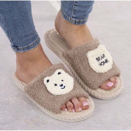 Zapatillas de estar por casa con decoración Unisoft 6646 beige 6