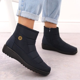 Unisoft Botas de nieve para mujer, azul marino. 5