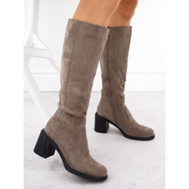 Botas de tacón alto de ante Potocki W 60314 WOL278B 4