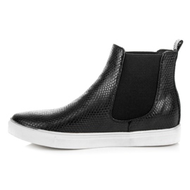 Mckeylor Zapatillas altas con estampado de serpiente negro 3