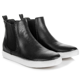 Mckeylor Zapatillas altas con estampado de serpiente negro 5