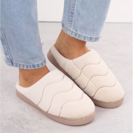 Zapatillas de estar por casa Unisoft W 6622 EVE466B de pelo beige 7