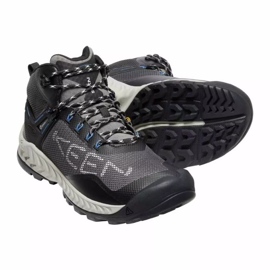 Zapatos KEEN Nxis Evo Mid Wp MAGNET/BRIGHT Cobalt KE-1026108 negro 3