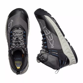Zapatos KEEN Nxis Evo Mid Wp MAGNET/BRIGHT Cobalt KE-1026108 negro 4