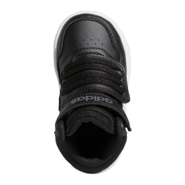 Zapatillas deportivas Adidas Hoops Mid con velcro GW0408 negras negro 3