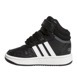 Zapatillas deportivas Adidas Hoops Mid con velcro GW0408 negras negro 4