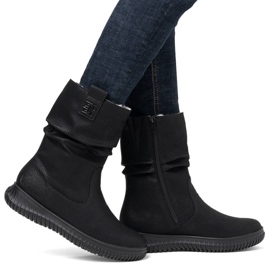 Rieker 74283-00 botines aislantes con cremallera, negro 12