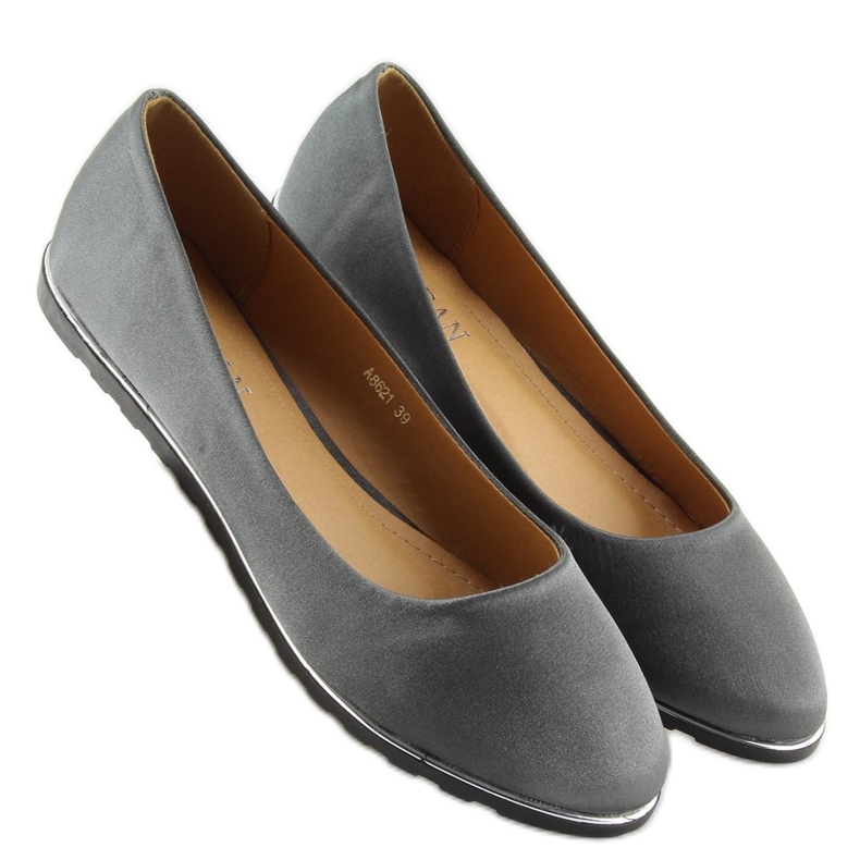 Bailarinas raso gris A8621 gris 1