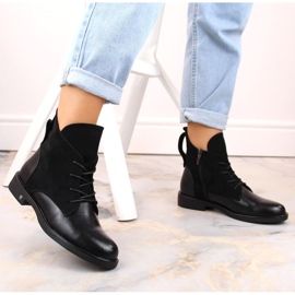 Botines de tacón plano con aislamiento Potocki W WOL88C, negro 3
