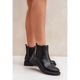 Botas Chelsea de mujer con tacón plano. negro 2