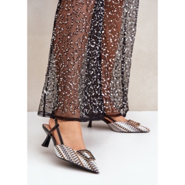 Tacones altos de mujer con tacón abierto. negro 1 Tacones altos de mujer con tacón abierto. negro 1