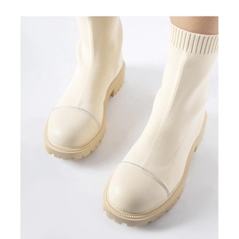 Botines calcetín beige con pedrería Vail - Solea 1 Botines calcetín beige con pedrería Vail - Solea 1