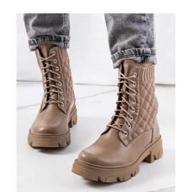 Botines marrones con parte superior tipo calcetín de Lujan - Solea marrón 1 Botines marrones con parte superior tipo calcetín de Lujan - Solea marrón 1