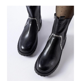 Botines negros decorados con circonitas Anastasio - Solea 1