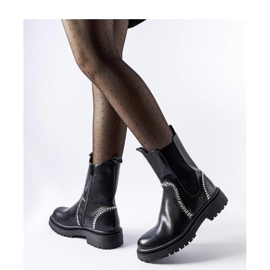 Botines negros decorados con circonitas Anastasio - Solea 3