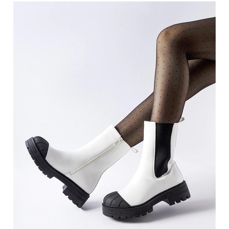 Botas Chelsea clásicas con aislamiento blancas de Porcigatone - Solea blanco 1