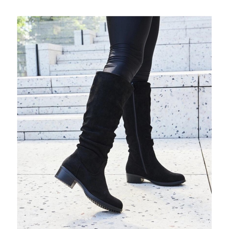 Botas Angelico eco-ante arrugadas negras - Solea negro 1