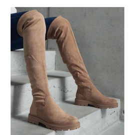 Botas largas marrones con suela plana de Tromi - Solea marrón 1