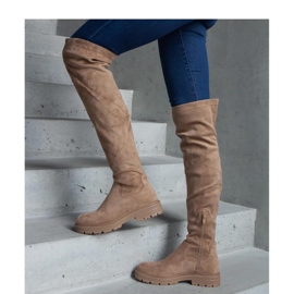 Botas largas marrones con suela plana de Tromi - Solea marrón 2