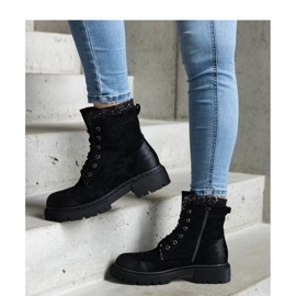 Botines negros con inserciones Prairie brillantes - Solea 4