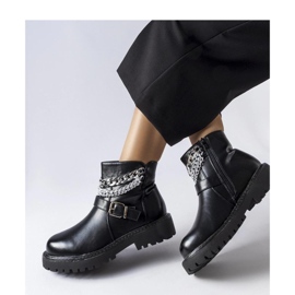 Botines negros con cadenas decorativas Mezzavia - Solea 2