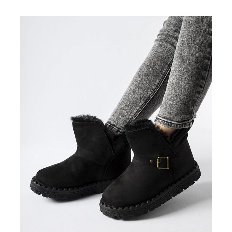 Botas de nieve aislantes negras con abertura Monal - Solea negro 1