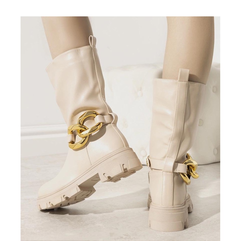 Botas aislantes beige con cadena Harrison - Solea 1 Botas aislantes beige con cadena Harrison - Solea 1