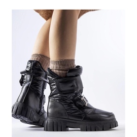 Botas de nieve negras con hebilla decorativa Athos - Solea negro 2