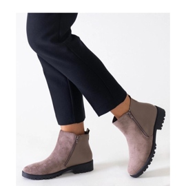 Botas marrones con plataforma en ante ecológico Kirla - Solea marrón 1