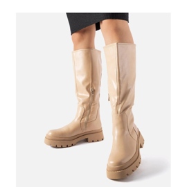 Botas clásicas planas beige de Christien - Solea 2